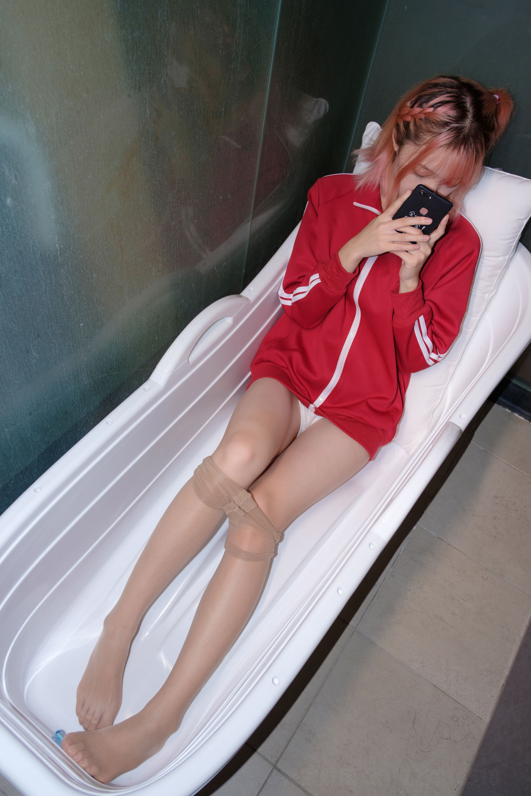 [森萝财团] X-044 小夜 红衣少女浴缸玩肉丝